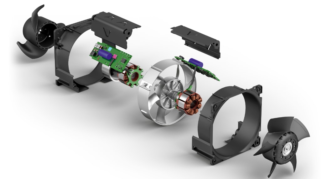 ebm-papst AxiTwin 100 Counter-Rotating DC Fan